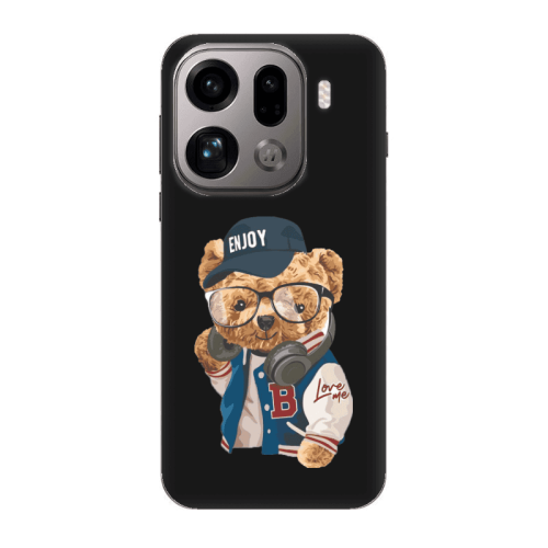 Oppo Find X9 Pro Enjoy Black Colored Silicone TPU Θήκη